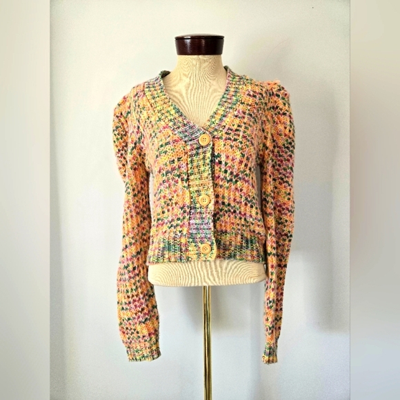 ANTHROPOLOGIE MOON RIVER Multicolor Knit Women's Sweater. Size Small - Picture 1 of 11